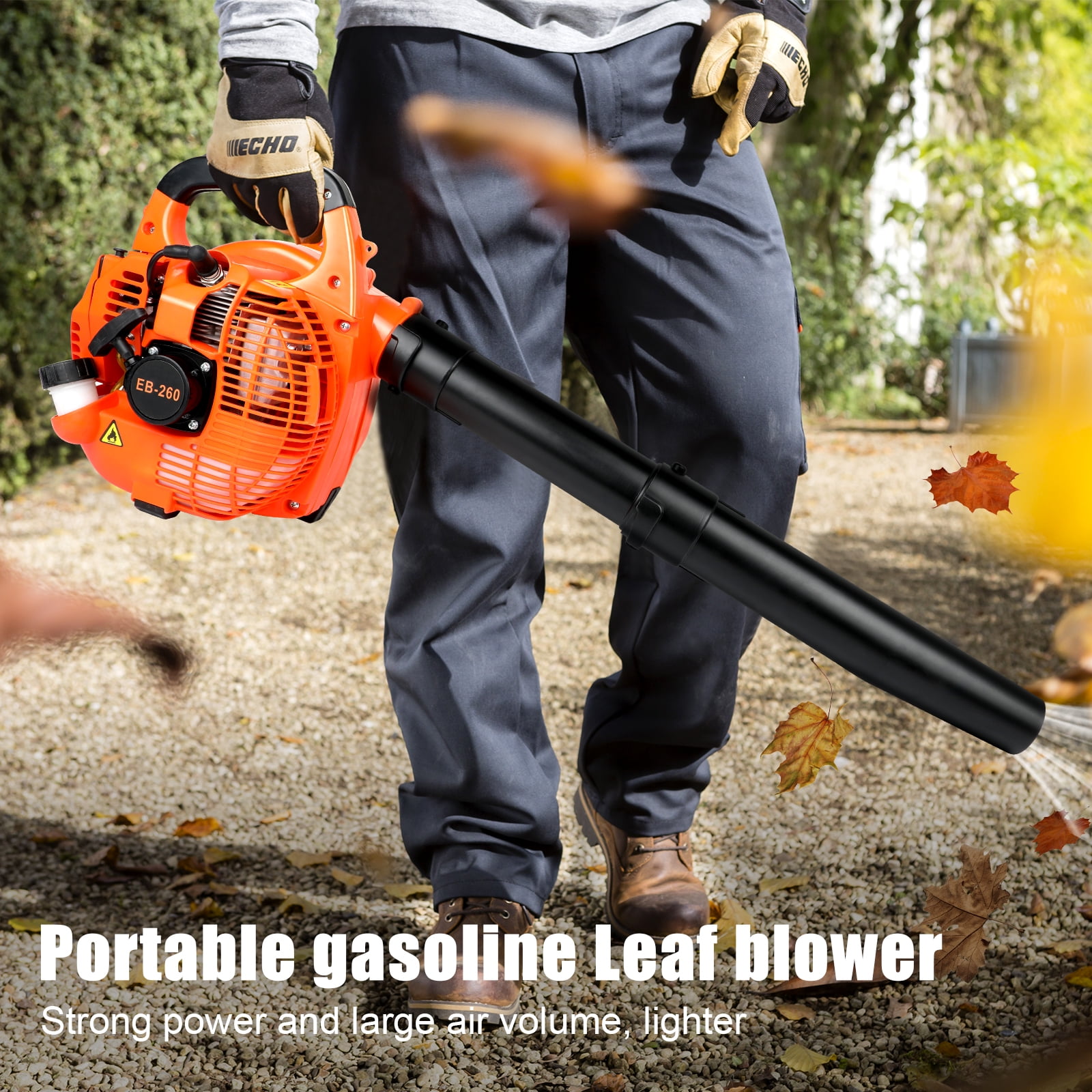 26cc Handheld Gas Leaf Blower, Powerful 2-Cycle Engine, 180 MPH 400 CFM, Lightweight Quick-Start for Lawn Care, Yard Debris & Light Snow