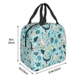 thumbnail image 3 of Fotbe Sea Animal Bolsa Térmica con Estampado y Forro de Aluminio Grueso Bolsa de Almuerzo con Bolsillo Frontal para Hombres y Mujeres, Ideal para Trabajo, Escuela, 3 of 8
