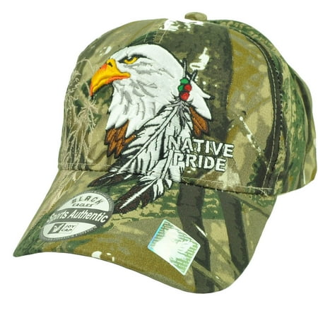 - Native Indian American Pride Bald Eagle Shadow Feather Hat Cap Camouflage Camo