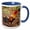 Blue/White, variant on 3drose, Red Jungle Fowl, Corbett National Park, -as10 Jra0450 - Jagdeep Rajput, 11oz Two-tone Red Mug