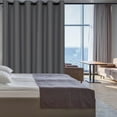thumbnail image 3 of XWZO Sliding Door Curtains 100"W x 84"L, Grommet Privacy Room Divider for Bedroom Living Room, Extra Wide Thermal Blackout Curtains for Patio Sliding Glass Door, 1 Panel, Dark Grey, 3 of 13