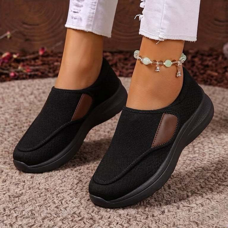 plantar fasciitis dress shoes for woman Rokment Orthopedic Walking Women Elderly with Arch Support Lightweight Confortable Mesh Non Slip Work Tennis Nursing Sneakers Black Size 6.5 back:backless Unisex shirt size:XL NEW IN CHRISTMAS TOILE Walking shoes in insole technology that