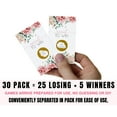 thumbnail image 6 of Charming Pink Floral Scratch Off Card Games - 30 Pack for Showers, Graduation, Birthday, Prize Drawings & Raffle Tickets, 6 of 8