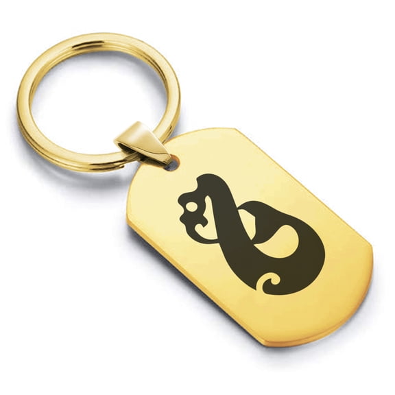 Stainless Steel Manaia (Guardian Spirit) Maori Symbol Dog Tag Keychain Circle Ring