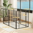 thumbnail image 3 of PawHut 6 Panels Dog Playpen, 31.5" Height Foldable Dog Pen with Door & Strap, 3 of 10