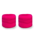 thumbnail image 2 of Couver Unisex Athletic Wrist Sweatbands 2-Pair Dual Layer Neon Nylon Neon Pink, 2 of 10