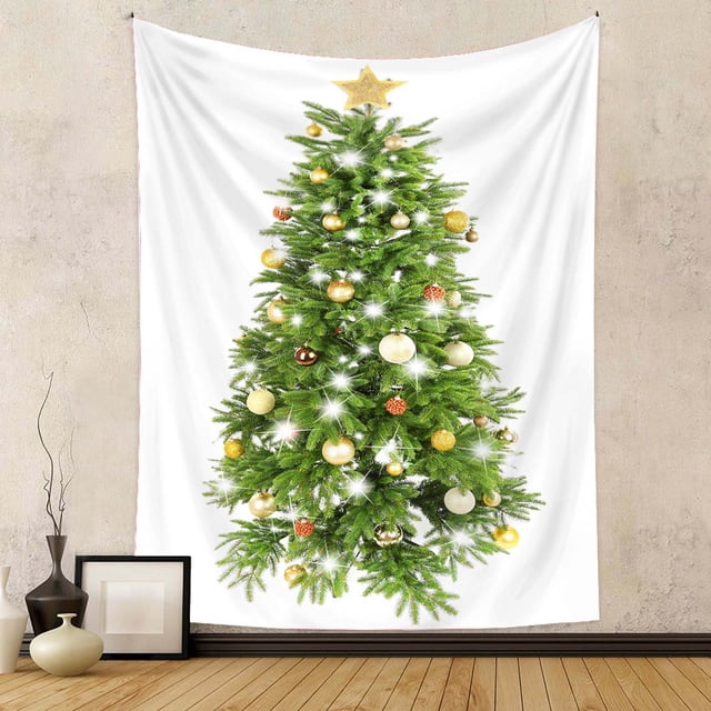 Xihbxyly Christmas Tree Tapestry Green Tree Decorative Wall Hanging Home Decor Decoration Lighting Deal'S