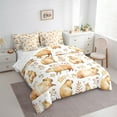 thumbnail image 3 of Manfei Capybara Print Bedding Sets King Size, Kawaii Animal Bed in a Bag King size, Cartoon Theme Reversible Comforter Sets with Sheets, Breathable Room Decorative, 7pcs, 3 of 6
