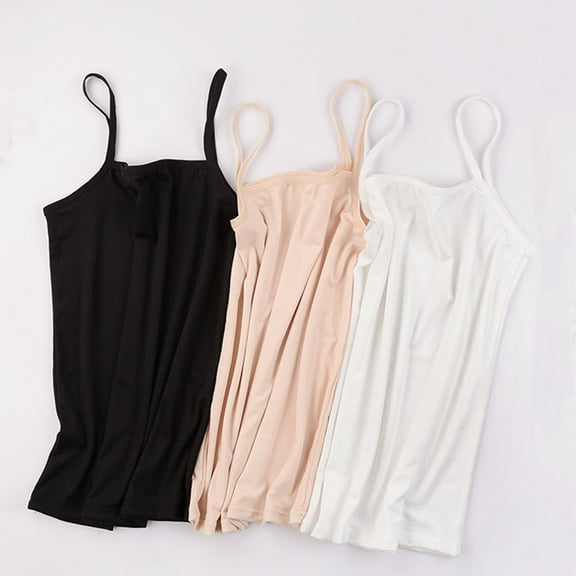 2023 New Women's Plain Sleeveless Top Ladies Stretch Strappy Camisole Vest Bottoming Shirts Nude Black White Lady Tank Top Vests