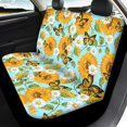thumbnail image 4 of Uourmeti Butterfly and Daisy Pattern Car Seat Covers Breathable Car Seat Covers Full Set, Easy to Install Compatible with Sedans Trucks, 4 of 10