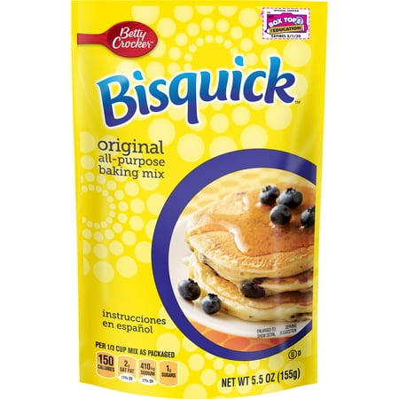 (4 Pack) Betty Crocker Bisquick Baking Mix All-Purpose, 5.5 (Best Pancakes With Bisquick)