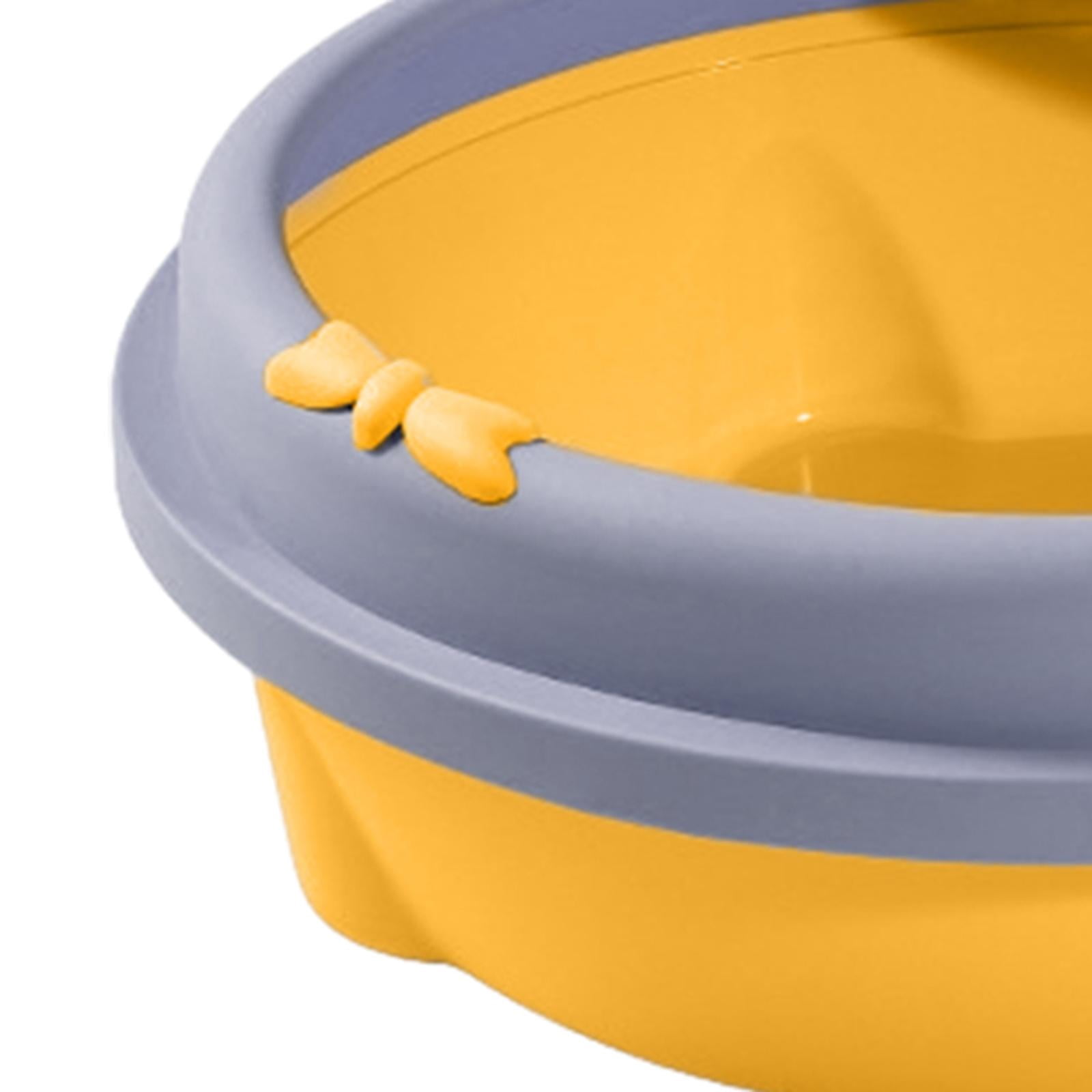 Tooyful Semi Enclosed Cat Litter Box Pet Litter Pan Easily to Clean Indoor Cats Anti Splashing Cat Potty Cat Bedpan for Small Animals , Violet Small