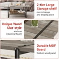 thumbnail image 7 of GAOMON Farmhouse Coffee Table, 2-Tier Living Room Tables Sofa Table, 41" Wood Coffee Table with Shelf, Rustic Minimalist Rectangle Center Table, 47 Inch, 7 of 7