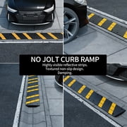 BESEA Rubber Curb Ramps, 2.6'' Rise Curb Ramp for Driveway, Heavy Duty Curbside Bridge Ramps -2 Pack