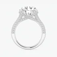 thumbnail image 2 of Vivid Jewel 2.2 Ct Round Cut Moissanite Wedding Ring - 14K White Gold Plated - Gorgeous Split Shank Engagement Ring for Women - Perfect for Celebrating Love and Special Moments - Gift Ring, 2 of 2