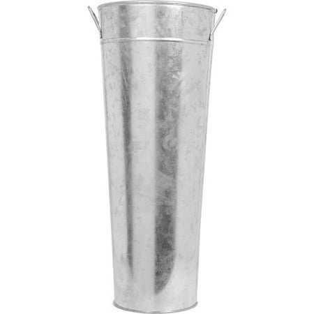 Elegant Expressions by Hosley Tall Galvanized Cylinder Vase, Silver