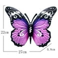 thumbnail image 2 of Decoración de pared de mariposa de Metal, escultura artística de pared de vidrio para exteriores, cielo, decoración de jardín, hogar y jardín, 2 of 5