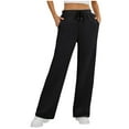thumbnail image 6 of Tqyyweavej Sweatpants for Women Straight Leg Athletic Workout Pants Drawstring Lounge Trousers with Pockets Size S to 2XL, 6 of 10
