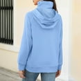 thumbnail image 7 of XIAOCHA Womens Hoodies Oversized Kangaroo Pockets Funnel Neck Drawsting Hooded Loose Fit Long Sleeve Simple Solid Color Pullover Hoodies Sweatshirts, 7 of 7