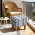 thumbnail image 4 of SCRAWLGOD Vintage Wood Grain Blue Gray Ottoman Cover Stretch Square Ottoman Slipcovers Square Thick Ottomans Covers Slipcover for Ottomans Soft Foot Stool Cover with Elastic Bottom, 4 of 7