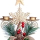 thumbnail image 1 of Candelero Candelabros de Navidad decoración de hierro duradero para manualidades de mesa casera (copos de nieve) Likrtyny Libre de BPA, 1 of 6