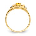 thumbnail image 2 of 14k Yellow Gold Solid Diamond & Citrine Band Ring, 2 of 7