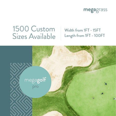 MEGAGRASS MegaGolf Pro 11 x 1Ft Artificial Grass for Golf Putts Indoor/Outoor Area (Best Artificial Putting Green)