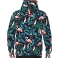 thumbnail image 7 of Naloa Flamingos And Birds Men's Casual Hooded Collar Drawstring Hoodies Pullover Sweatshirts Casual Long Sleeve Shirts-Large, 7 of 7