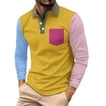 thumbnail image 2 of Bovxnpu Mens Long Sleeve Shirts Button Tee Dress Golf Shirt Button Shirt Business Casual Work Travel Tops, 2 of 6