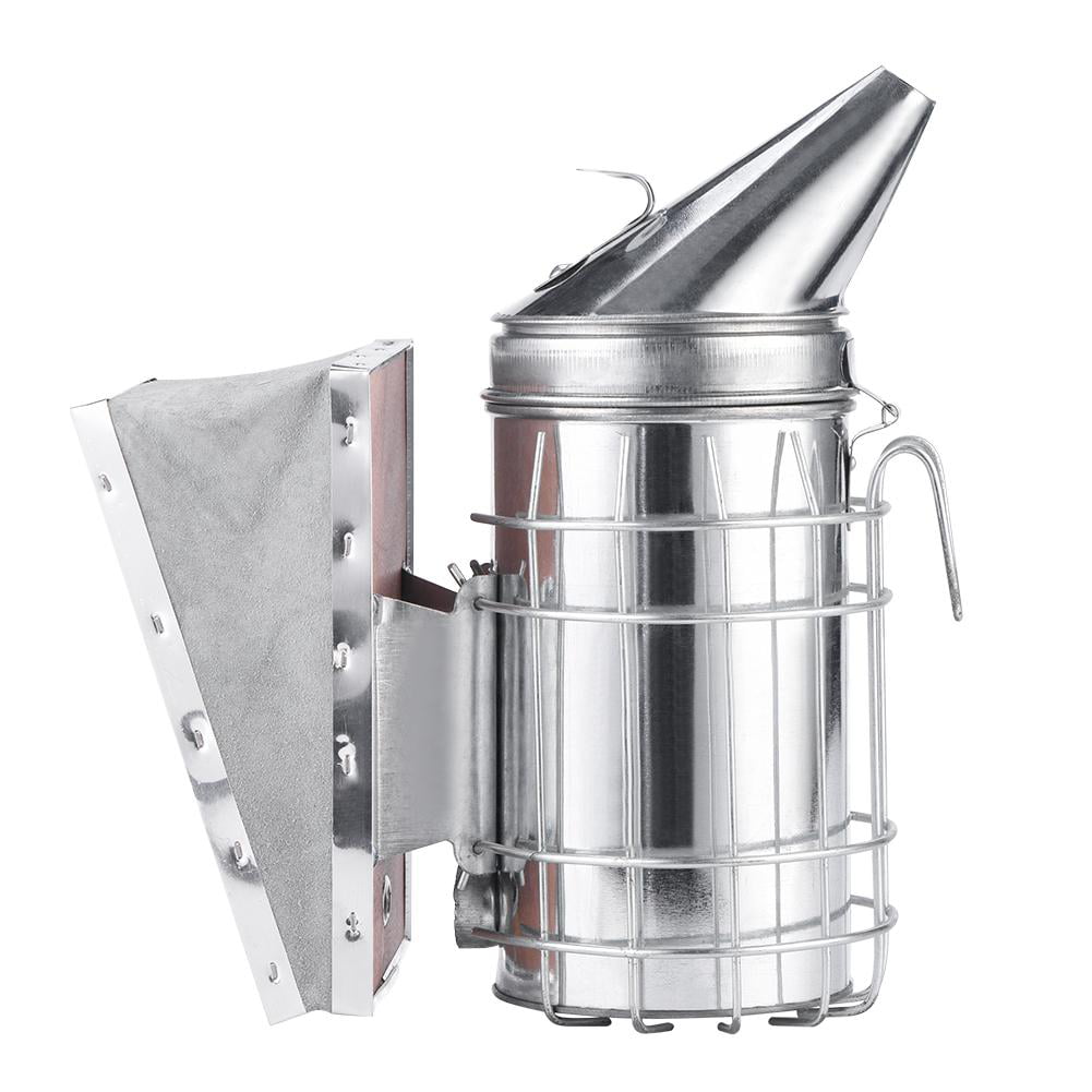 Bee Hive Smoker Stainless Steel with Heat Shield Protection Beekeeping Equipment 