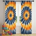 thumbnail image 5 of Blackout Kids Curtains,Orange Blue Tie Dye Mandala Pattern Childrens Insulated Curtains Set Of 2,Bedroom Essentials,Toddler Room Decor 42"x84", 5 of 5