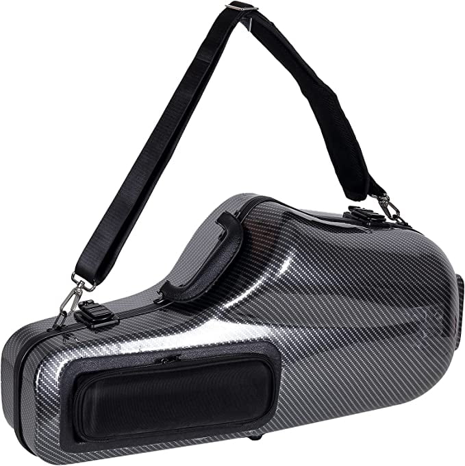 Crossrock Waterproof Alto Saxophone Case, PC Carbon Wave ABS Mold Hard