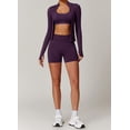 thumbnail image 4 of Top-kevin 2 Piece Seamless Ribbed Workout Sets With Zip Up Jacket High Waisted Gym Yoga Leggings, 4 of 6
