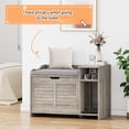 thumbnail image 4 of 2024 New Cat Litter Box Enclosure - Hidden Litter Box with Feline Privacy, Litter Box Furniture for Easy Maintenance, Cat Litter Box Furniture with Sleek Design, Hidden Litter Box Furniture, Gray, 4 of 8