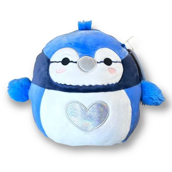 Squishmallows 8" Babs the Blue Jay with Silver Heart
