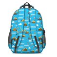 thumbnail image 3 of Excavator and Crane Blue Pattern Cute School Backpack Bag with Padded Back and Adjustable Shoulder Straps 16.9 X 12.6 X 5.9 Inches, 3 of 5