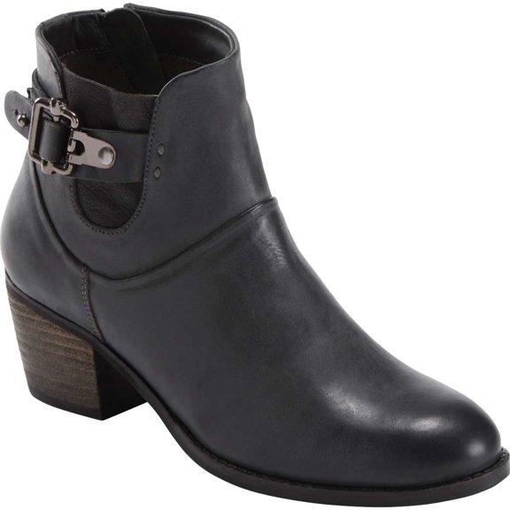 Women's Earth West Riverton Ankle Bootie Grey Crazy Horse Leather 11 M