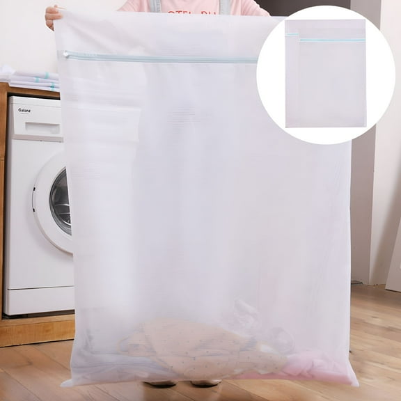 ACDANC 2Pcs Extra Large Mesh Laundry Bags,Fine Net Washing Machine Bag with Rustproof Zipper for Bedding Delicates Blanket