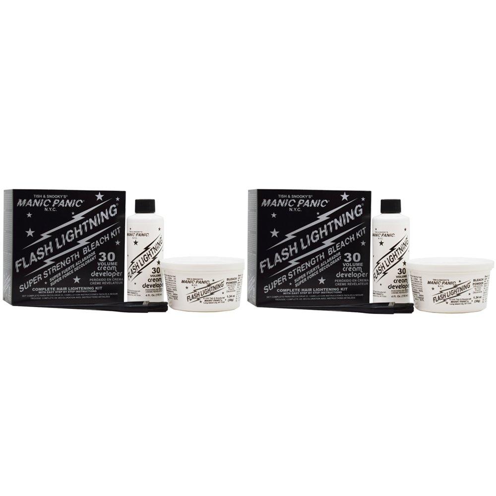 Flash Lightning Bleach 30 Volume Box Kit"Pack of 2", Complete hair