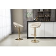 thumbnail image 2 of Luccalily Counter Height Bar Stools Set of 2,Velvet Bar stools with Back and Footrest,Modern Design and Golden feet for Kitchen,Bistro Pub, Dining Chair, 2 of 15