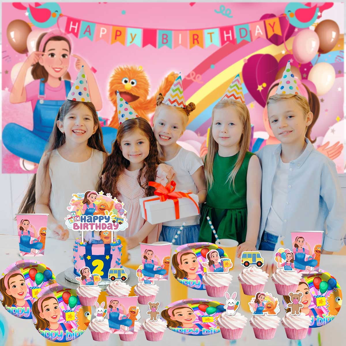Ms Rachel Party Supplies Table Toppers Honeycomb Centerpieces Cake Toppers Decorations for Birthday