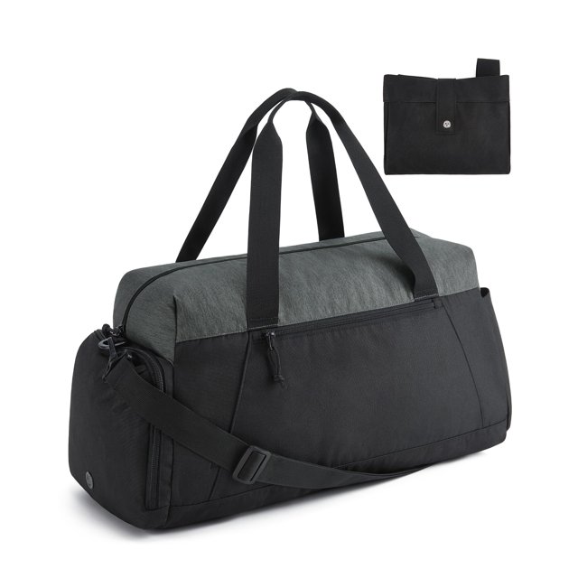 Bolsa de viaje para gimnasio BAGSMART, plegable, para viajes de fin de semana, color negro