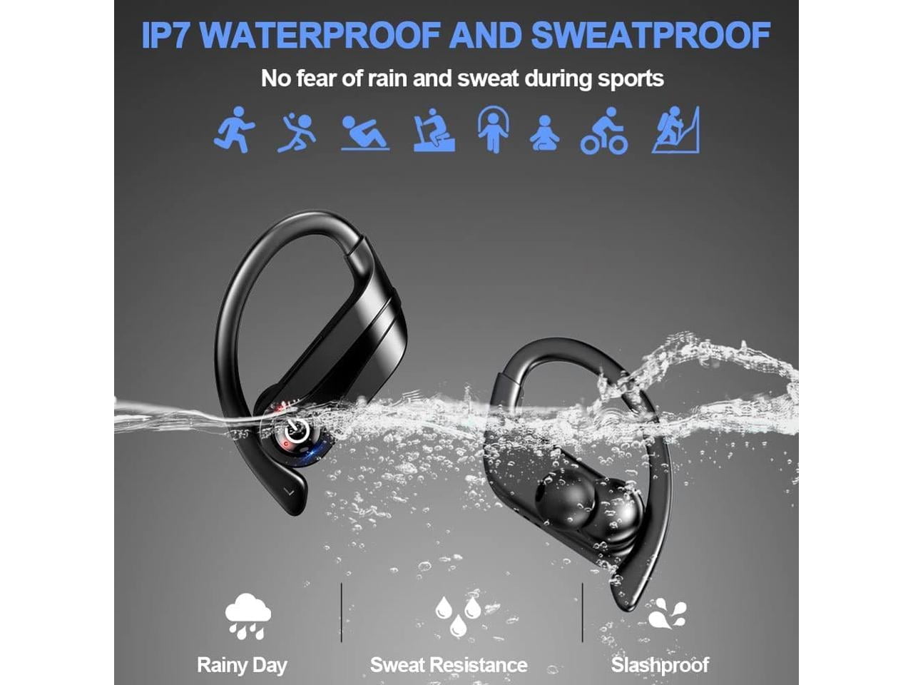 Wireless Earphones Bluetooth Headphones Noise Reduce Natural Sound Durable Battery Sweatproof Earbuds