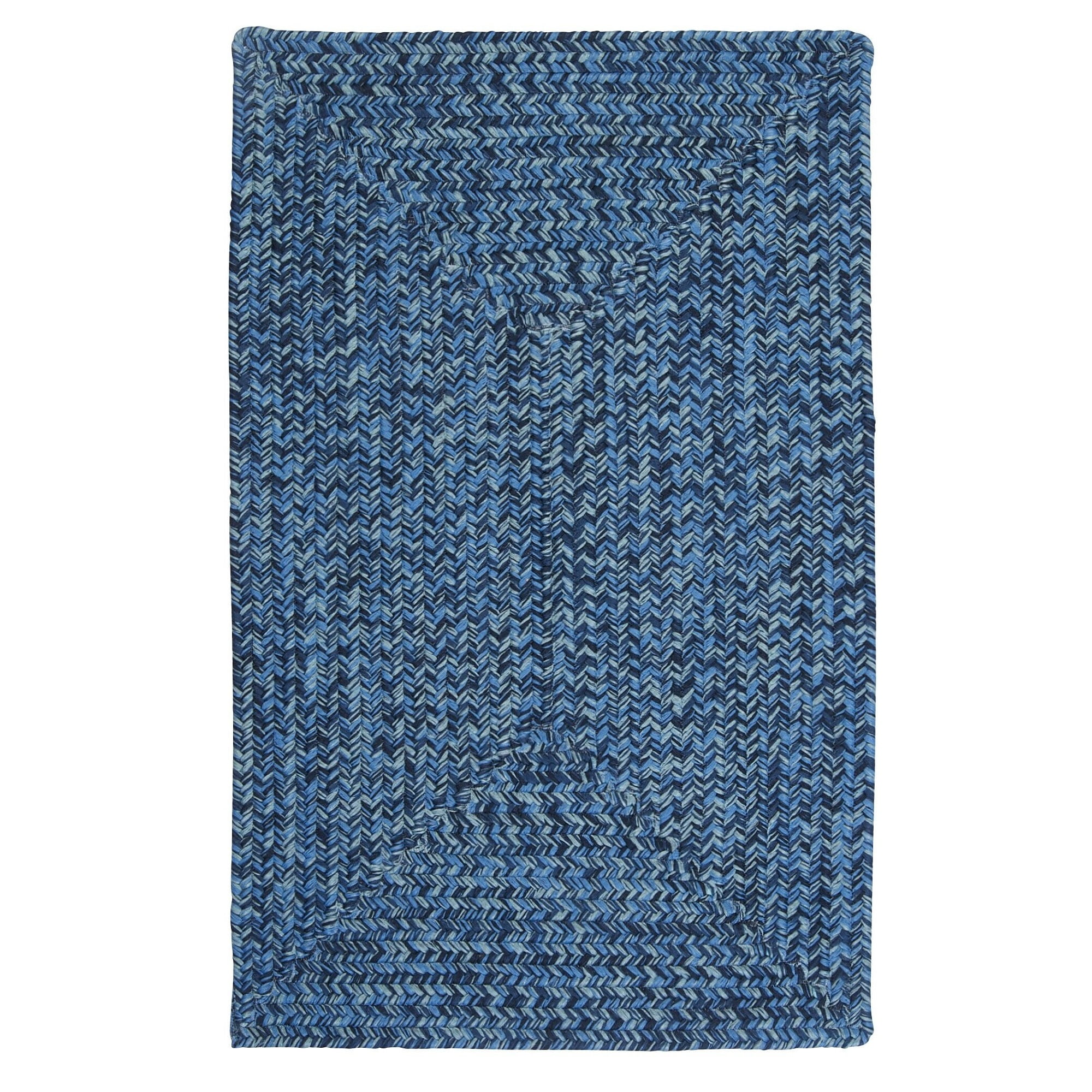 4' x 6' Blue Braided Rectangular Area Throw Rug