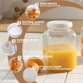 thumbnail image 6 of Novelinks 1 Gallon Glass Storage Jar with Wide Mouth Airtight Plastic Lid, Large Clear Container for Dry Goods, Fermentation, Canning, Pantry,2 pack, 6 of 9