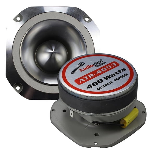 Audiopipe 1 Pair Super Tweeter 4" 400 Watts Car Stereo Bullet Diamond Chrome ATR-4053