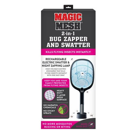 Magic Mesh Flying Insect Killer Bug Zapper & Swatter  Black