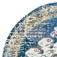 thumbnail image 5 of SAFAVIEH Madison Richmal Oriental Area Rug, Navy/Grey, 6'7" x 6'7" Round, 5 of 7