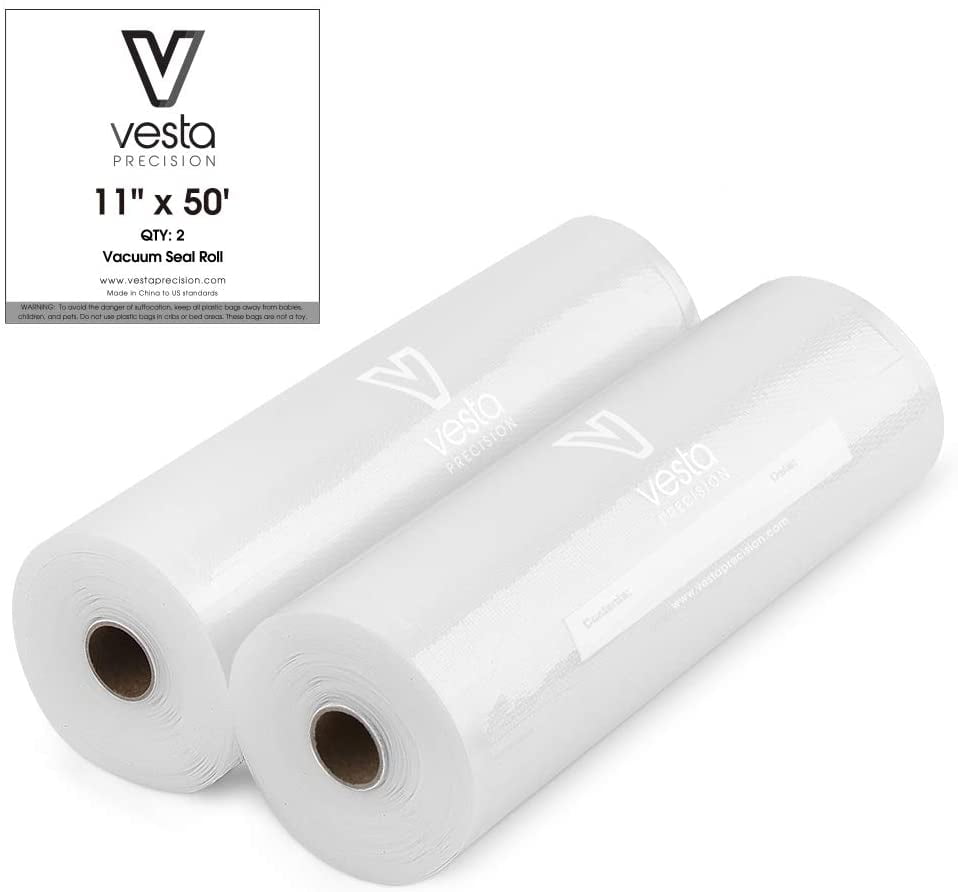 Vesta Vacuum Sealer Bags Rolls 11x50 2 pack ideal for Food Saver