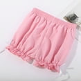 thumbnail image 4 of Lenpel Girls' Shorts Summer Casual Elastic Waist Ruffle Hem Pull on Under Dress Lantern Shorts Shorts Workout Athletic Shorts 4-17 Y, 4 of 6